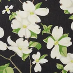 Schumacher 177412 Blooming Branch Black fabric swatch