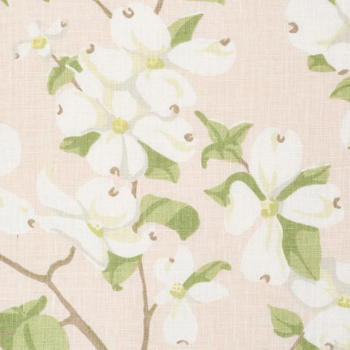 Schumacher 177410 Blooming Branch Blush fabric swatch