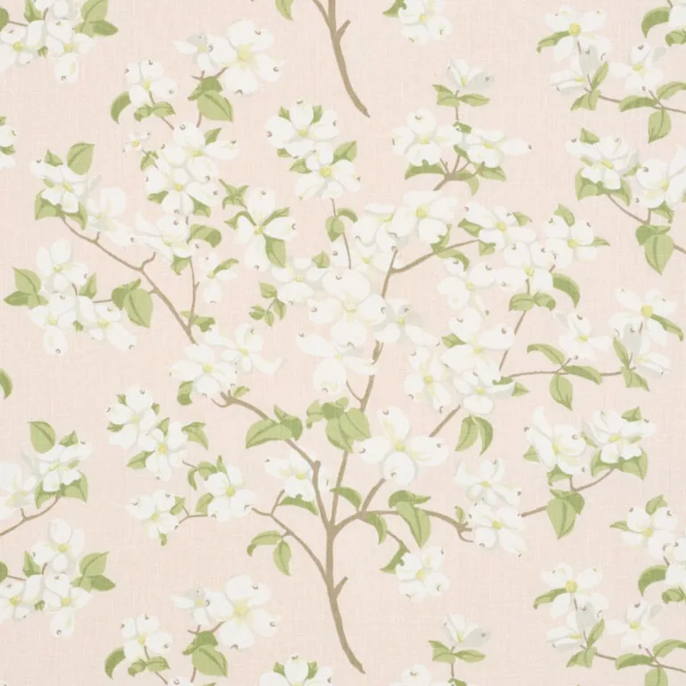 Schumacher 177410 Blooming Branch Blush fabric swatch