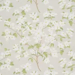 Schumacher 177414 Blooming Branch Dove fabric swatch