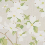 Schumacher 177414 Blooming Branch Dove fabric swatch