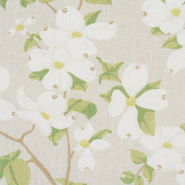Schumacher 177414 Blooming Branch Dove fabric swatch
