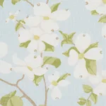 Schumacher 177413 Blooming Branch Sky fabric swatch