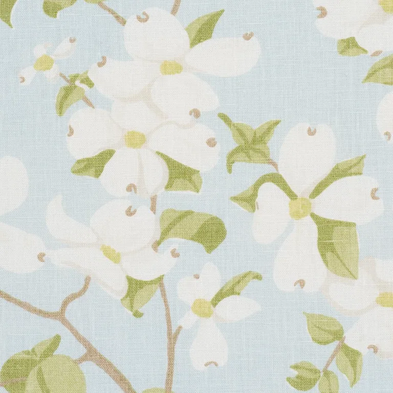 Schumacher 177413 Blooming Branch Sky fabric swatch