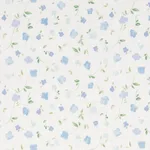 Schumacher 180431 Bloomwind Performance Linen Blue fabric swatch