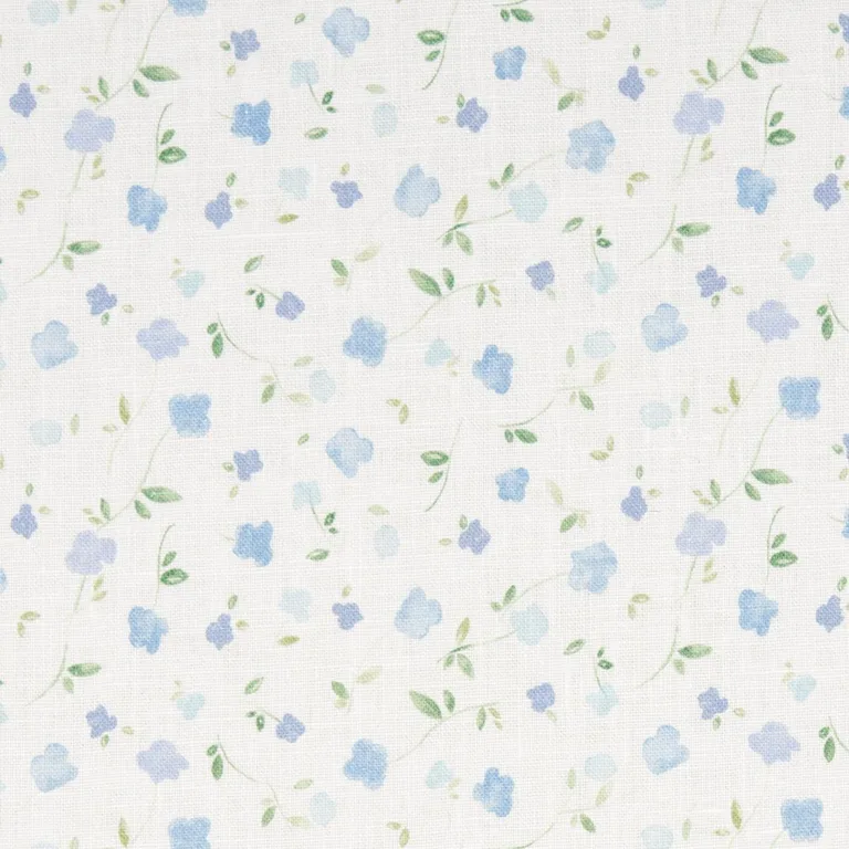Schumacher 180431 Bloomwind Performance Linen Blue fabric swatch