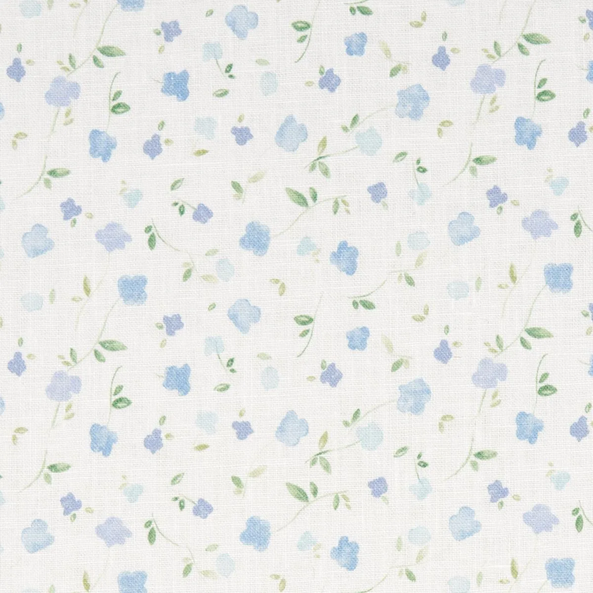 Schumacher 180431 Bloomwind Performance Linen Blue fabric swatch