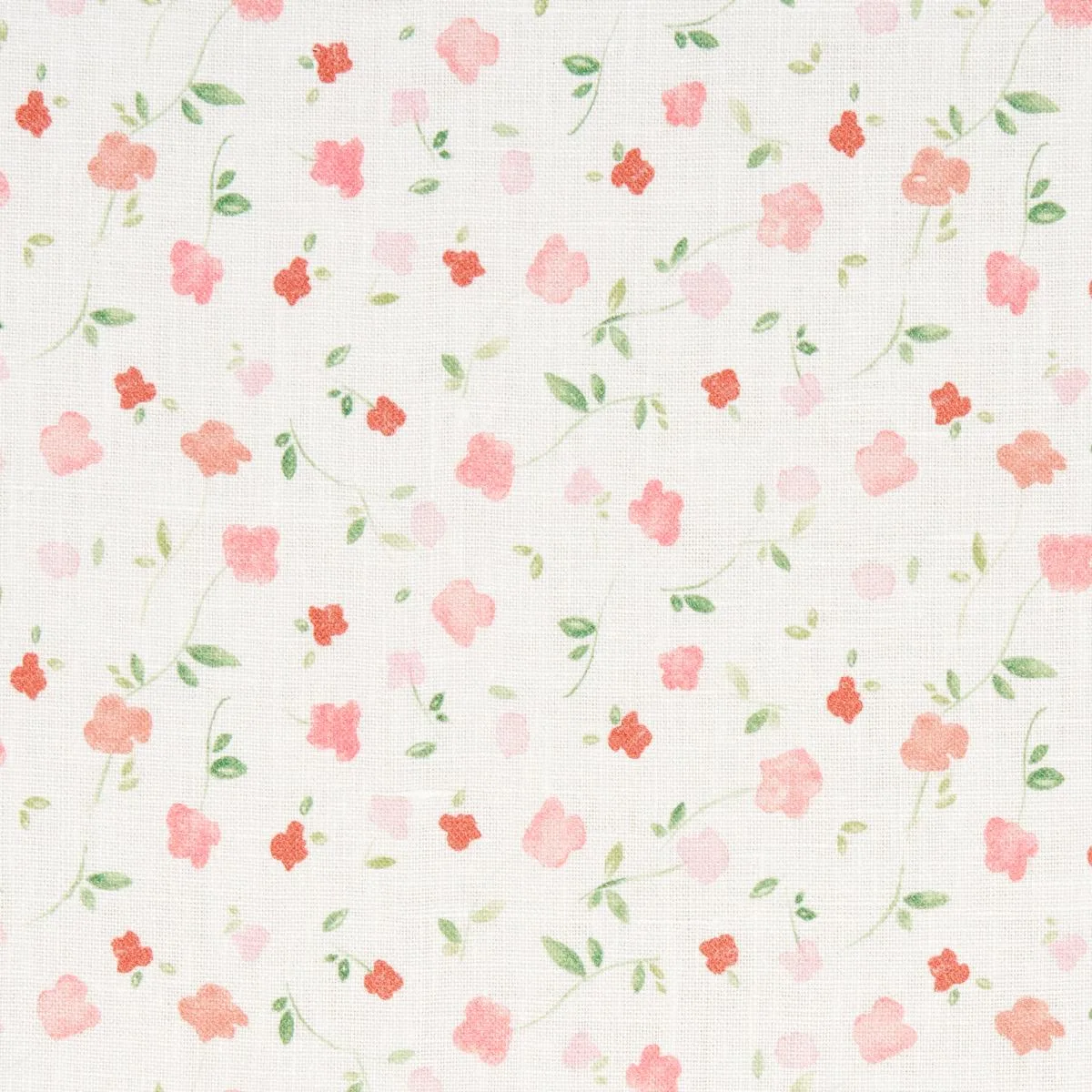 Schumacher 180430 Bloomwind Performance Linen Pink fabric swatch