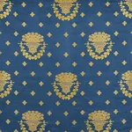 Schumacher 71700 Blue Room Lampas Blue fabric swatch
