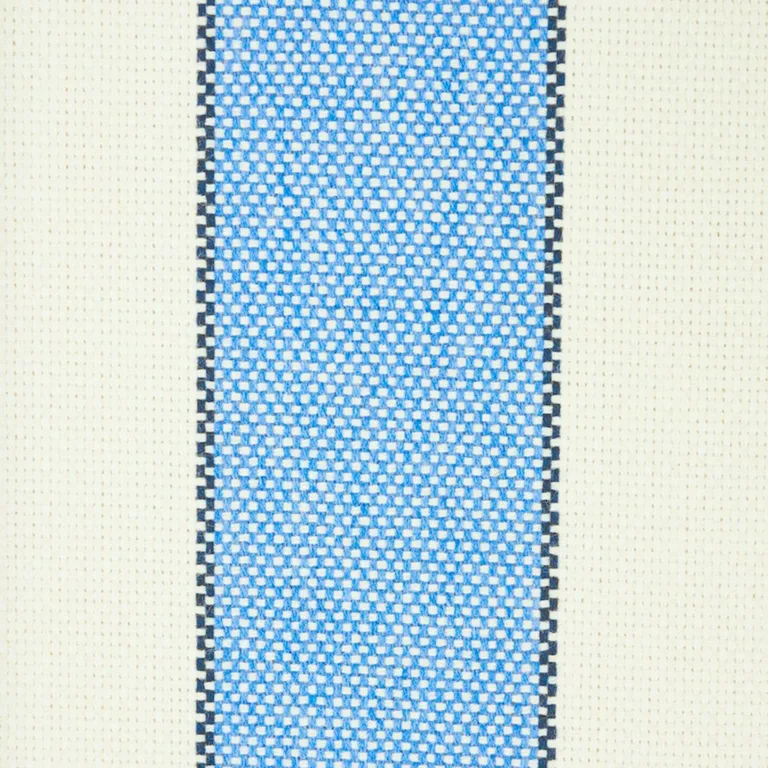 Schumacher 79050 Blumont Stripe Indoor/Outdoor Blue fabric swatch