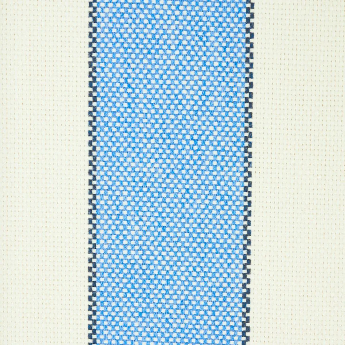 Schumacher 79050 Blumont Stripe Indoor/Outdoor Blue fabric swatch