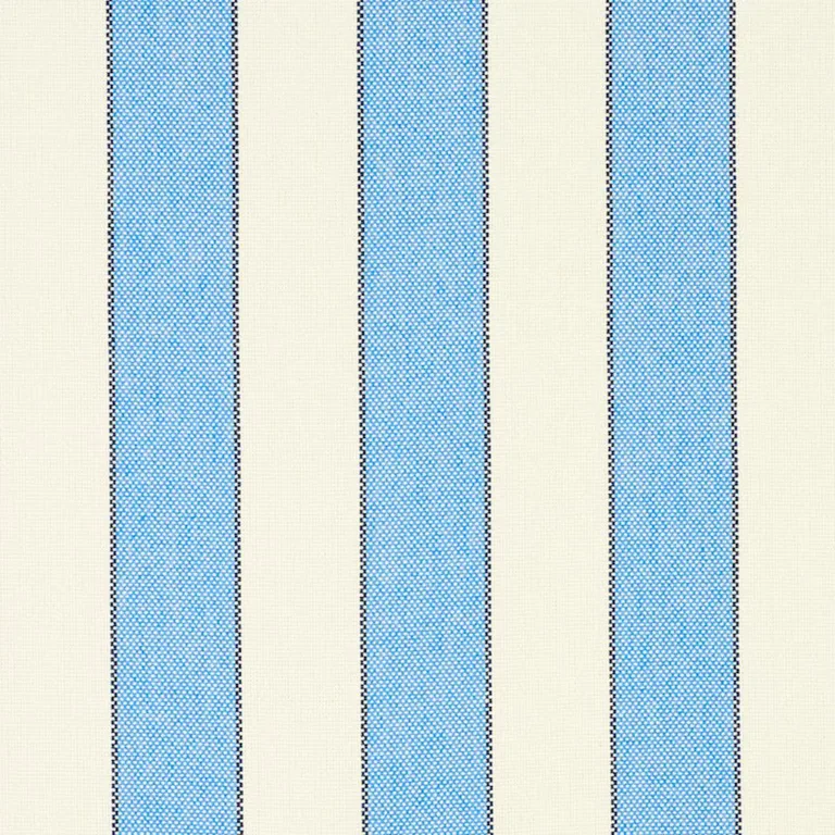 Schumacher 79050 Blumont Stripe Indoor/Outdoor Blue fabric swatch