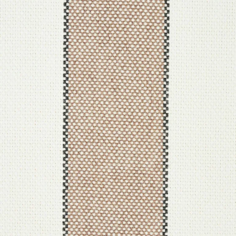 Schumacher 79051 Blumont Stripe Indoor/Outdoor Stone fabric swatch