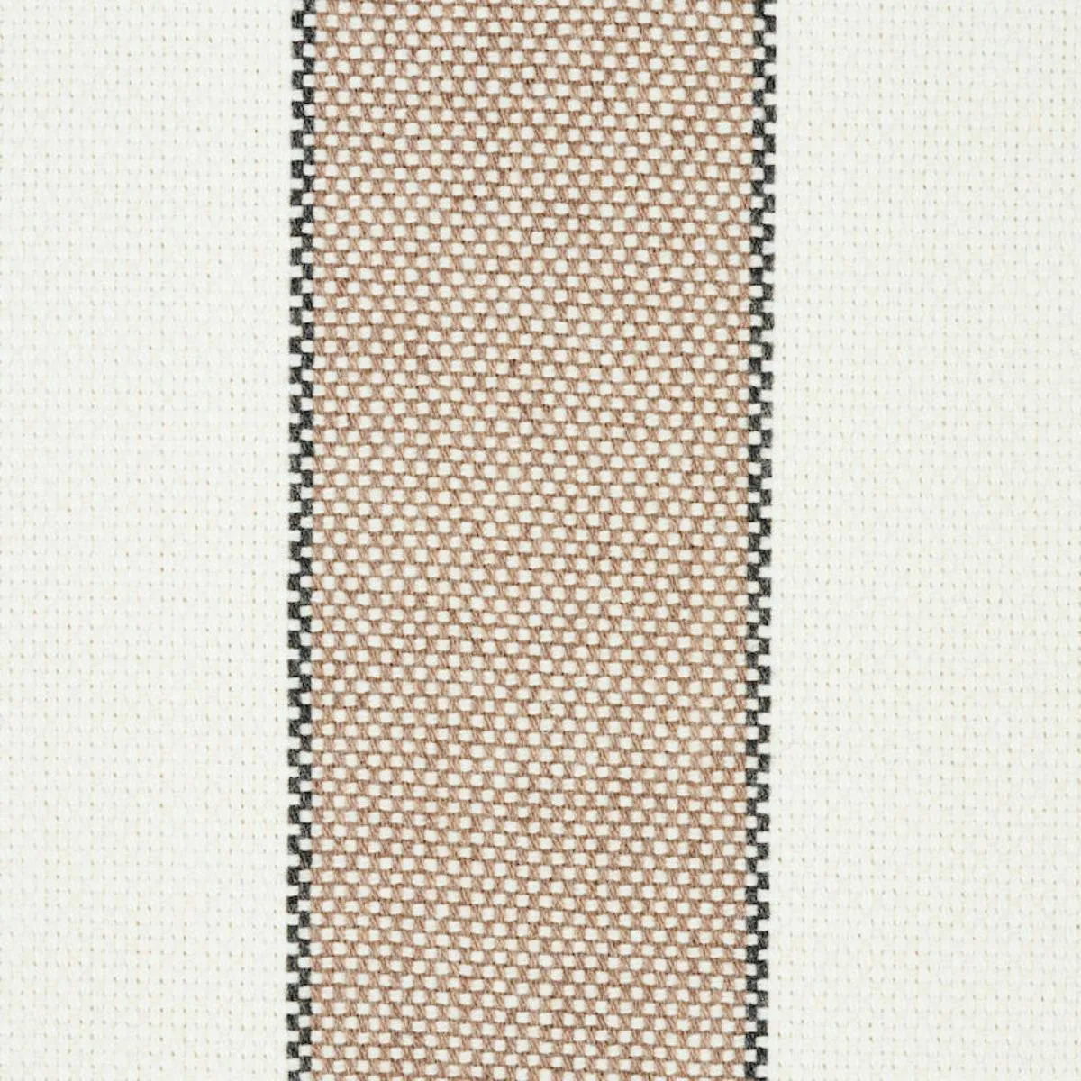 Schumacher 79051 Blumont Stripe Indoor/Outdoor Stone fabric swatch