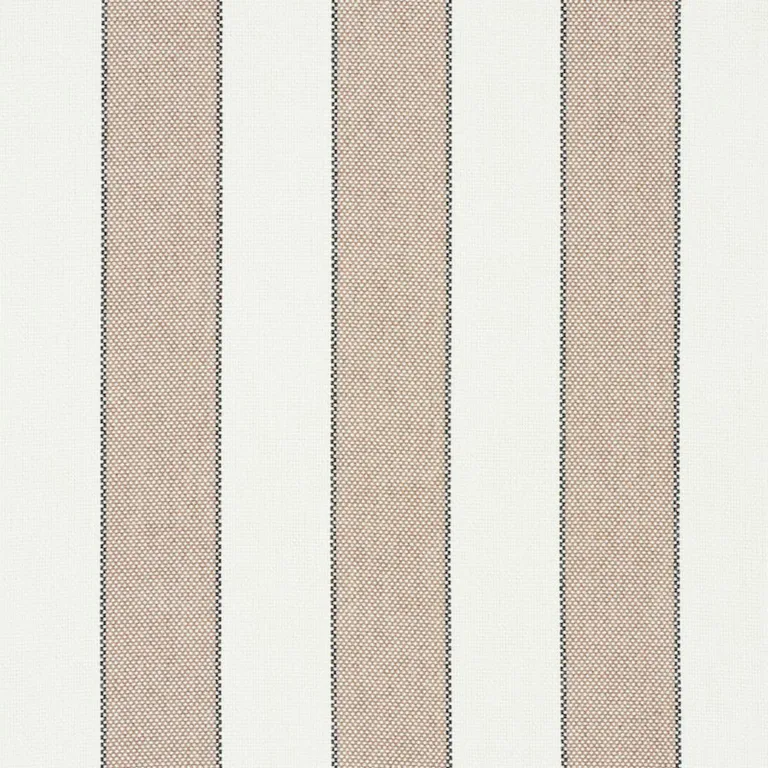Schumacher 79051 Blumont Stripe Indoor/Outdoor Stone fabric swatch