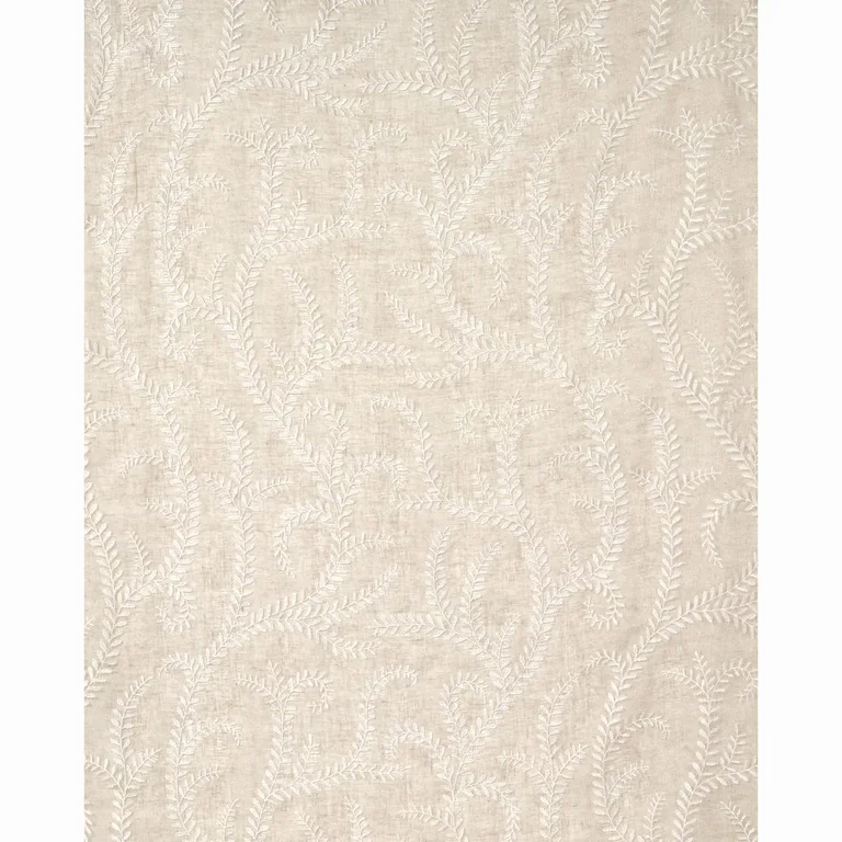 Schumacher 67761 Boboli Embroidered Sheer Linen fabric swatch