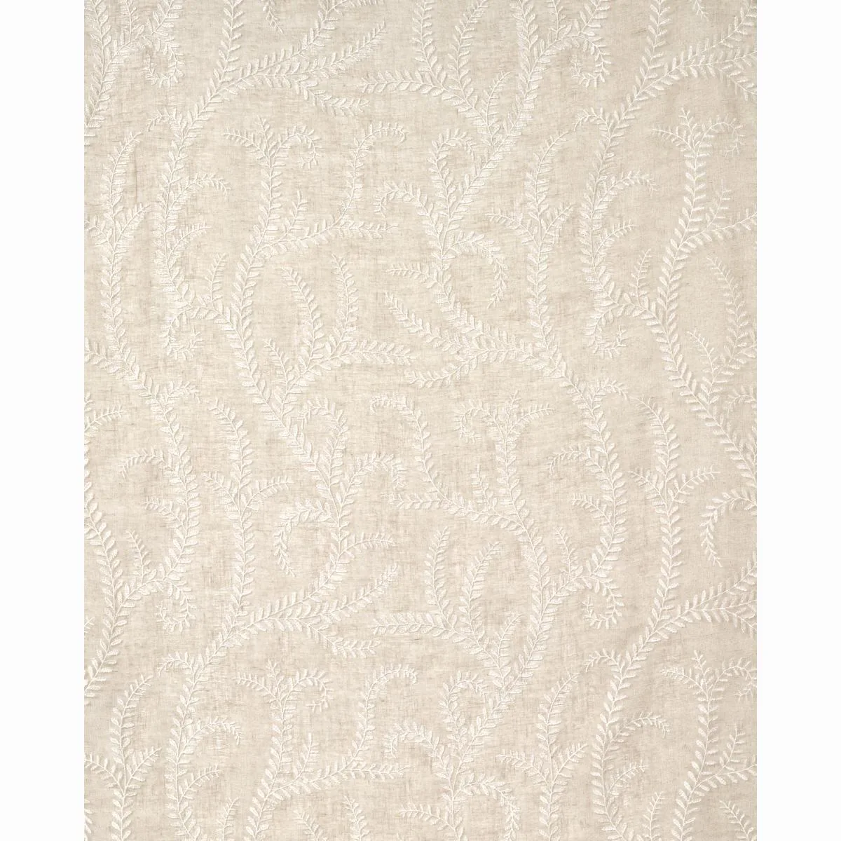 Schumacher 67761 Boboli Embroidered Sheer Linen fabric swatch