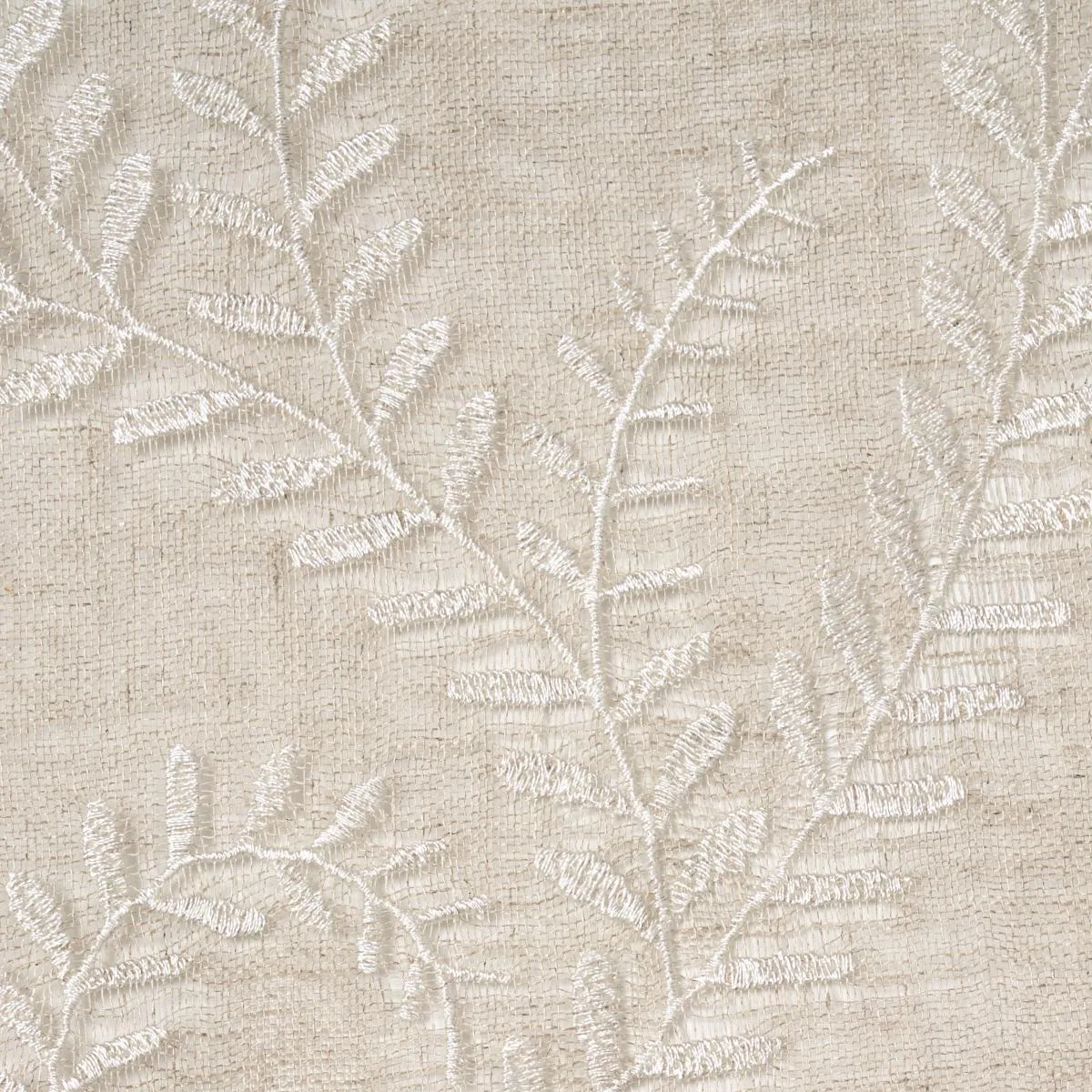 Schumacher 67761 Boboli Embroidered Sheer Linen fabric swatch