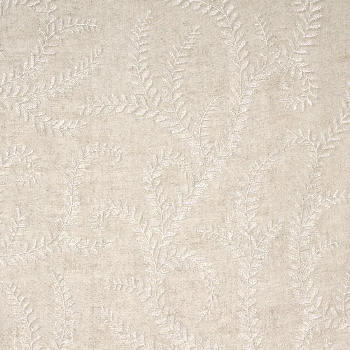 Schumacher 67761 Boboli Embroidered Sheer Linen fabric swatch