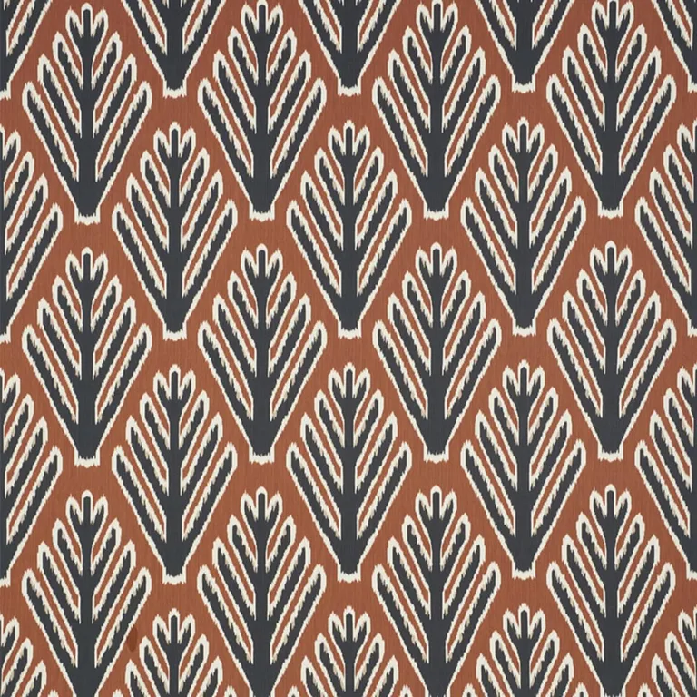 Schumacher 178562 Bodhi Tree Brown & Black fabric swatch