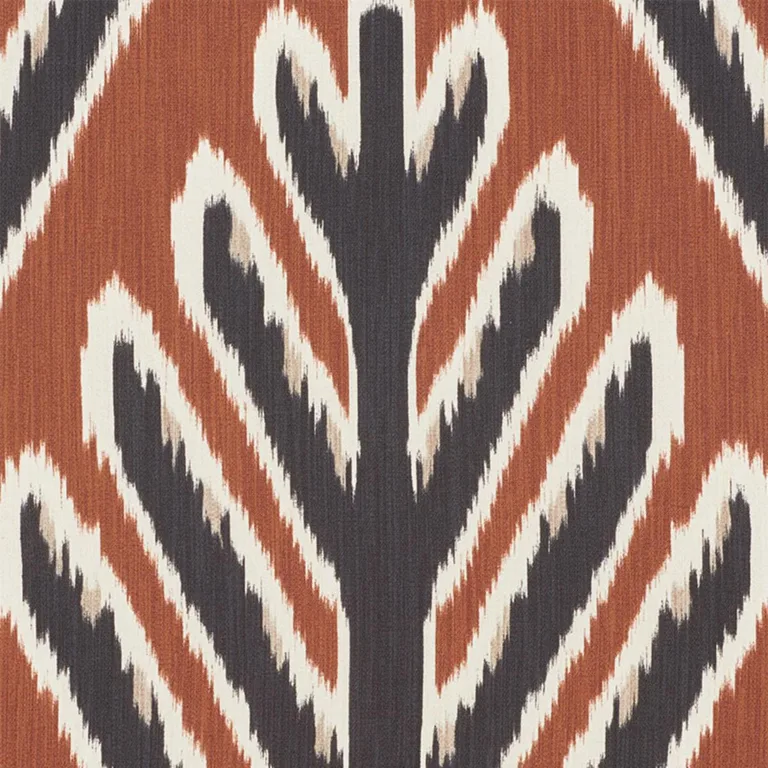 Schumacher 178562 Bodhi Tree Brown & Black fabric swatch