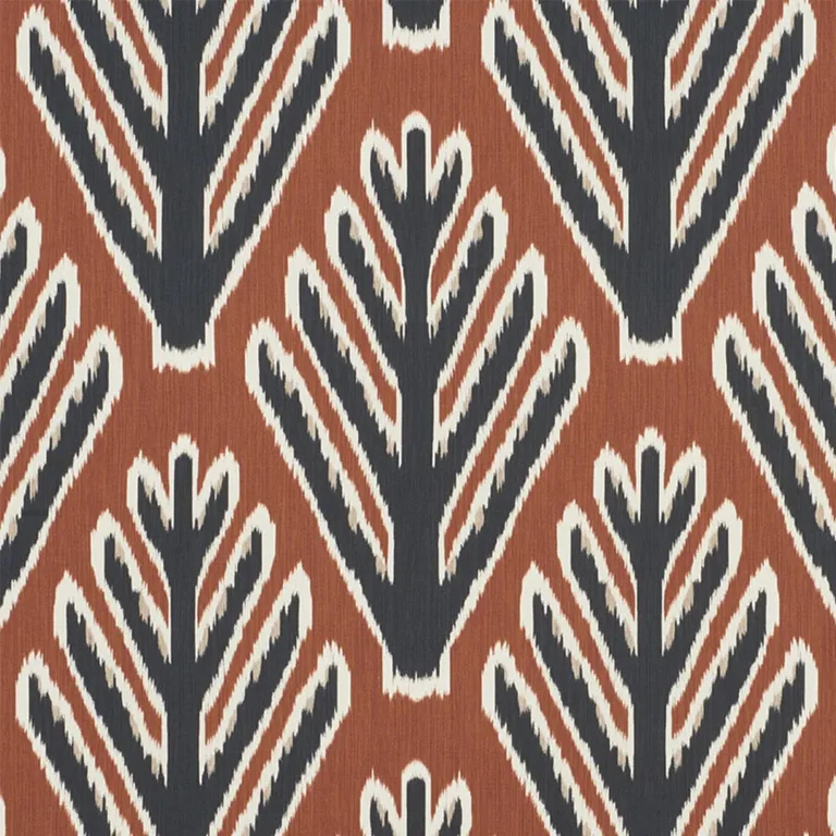 Schumacher 178562 Bodhi Tree Brown & Black fabric swatch