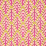 Schumacher 178560 Bodhi Tree Yellow & Pink fabric swatch
