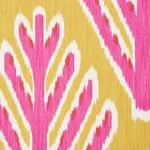 Schumacher 178560 Bodhi Tree Yellow & Pink fabric swatch