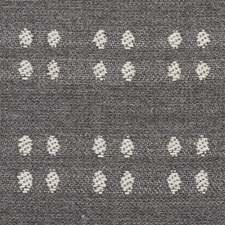 Schumacher 76340 Bolsa Indoor/Outdoor Charcoal fabric swatch