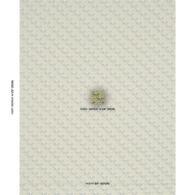 Schumacher 182610 Bombay Rainbow Leaf fabric swatch