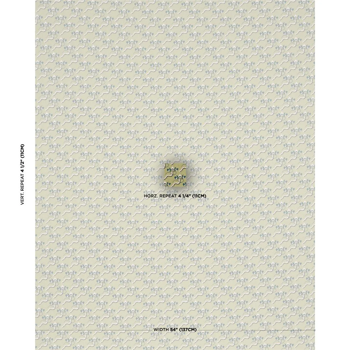 Schumacher 182610 Bombay Rainbow Leaf fabric swatch