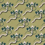 Schumacher 182610 Bombay Rainbow Leaf fabric swatch