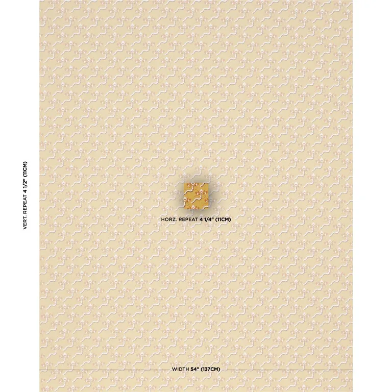 Schumacher 182612 Bombay Rainbow Mimosa fabric swatch