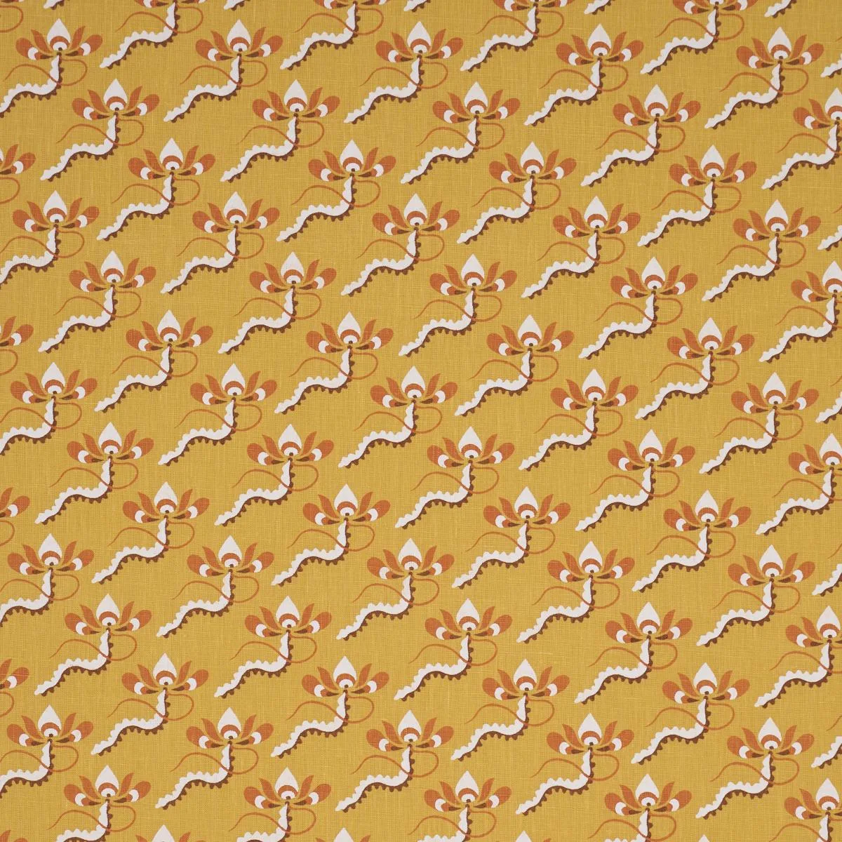 Schumacher 182612 Bombay Rainbow Mimosa fabric swatch
