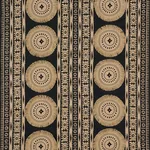 Schumacher 176000 Bora Bora Print Embellished Lava Black fabric swatch