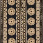 Schumacher 175840 Bora Bora Print Lava Black fabric swatch