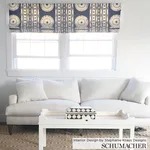 Schumacher 175841 Bora Bora Print Marine fabric swatch