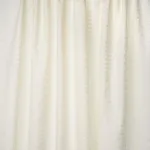 Schumacher 16611 Borealis Check Sheer Champagne fabric swatch