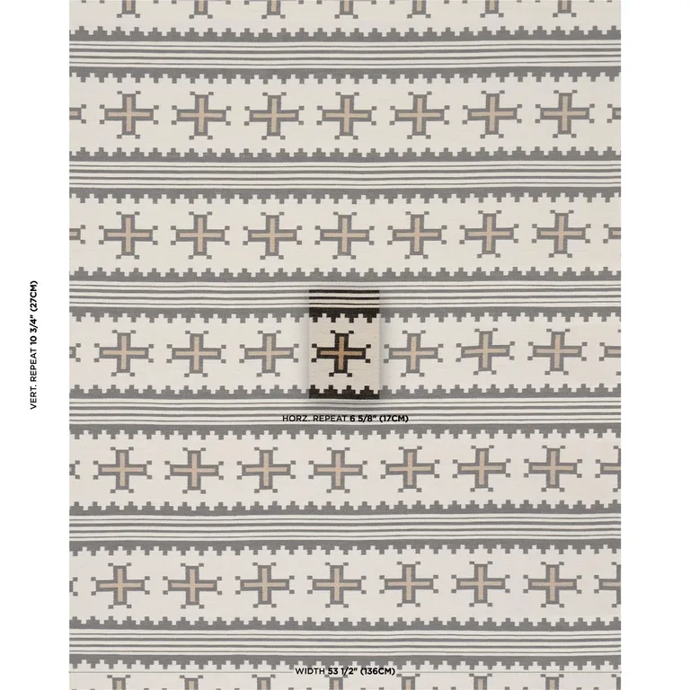 Schumacher 87012 Born For Water Neutral fabric swatch