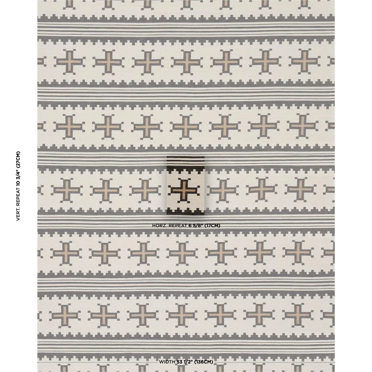 Schumacher 87012 Born For Water Neutral fabric swatch