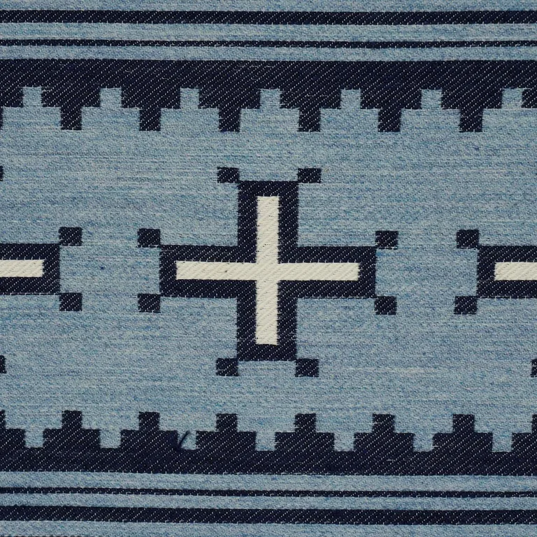 Schumacher 87011 Born For Water Sky fabric swatch