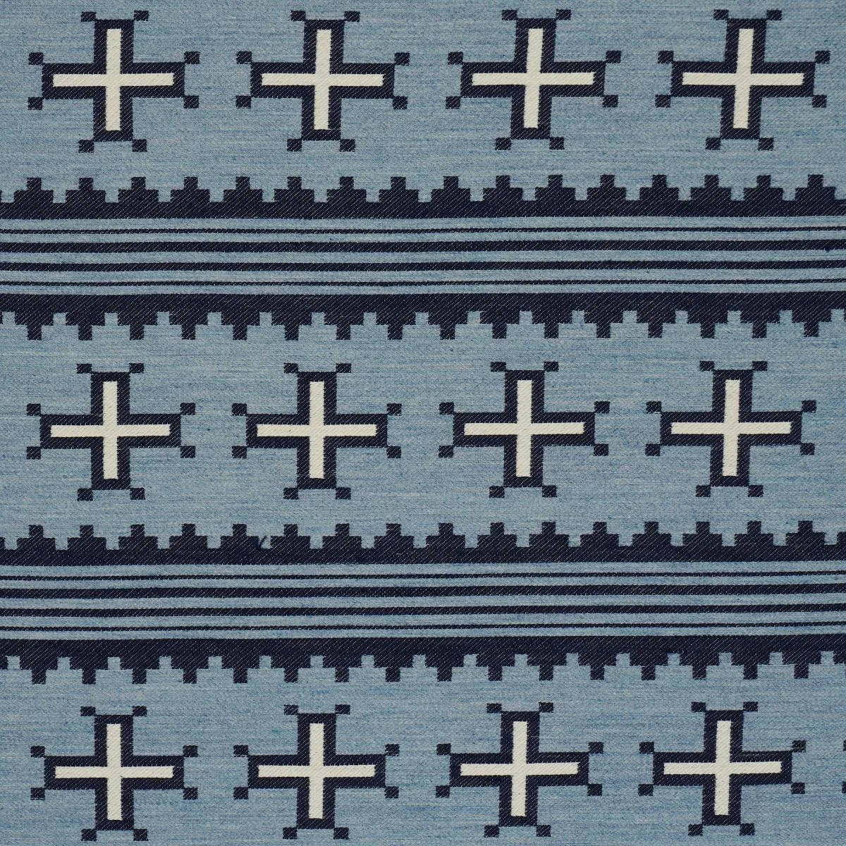 Schumacher 87011 Born For Water Sky fabric swatch