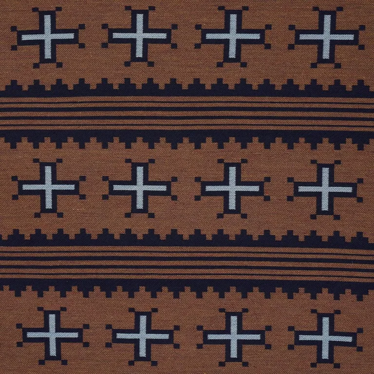 Schumacher 87010 Born For Water Terracotta fabric swatch