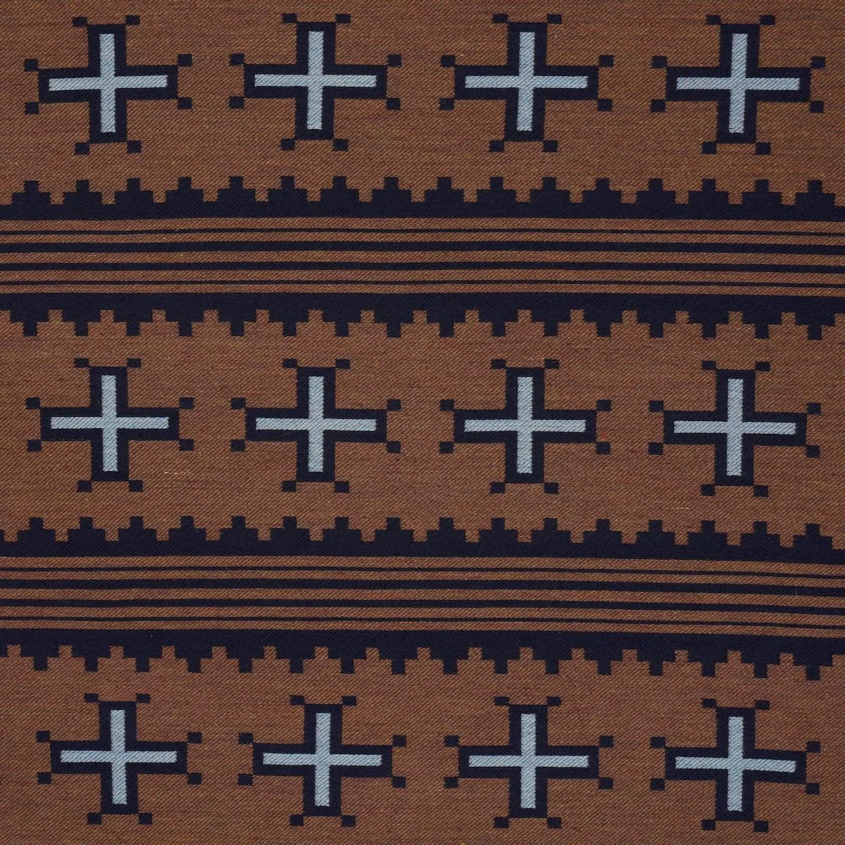 Schumacher 87010 Born For Water Terracotta fabric swatch