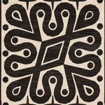Schumacher 181472 Borneo Silk Black fabric swatch