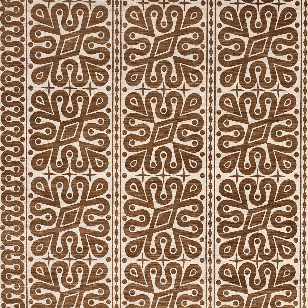 Schumacher 181470 Borneo Silk Brown fabric swatch