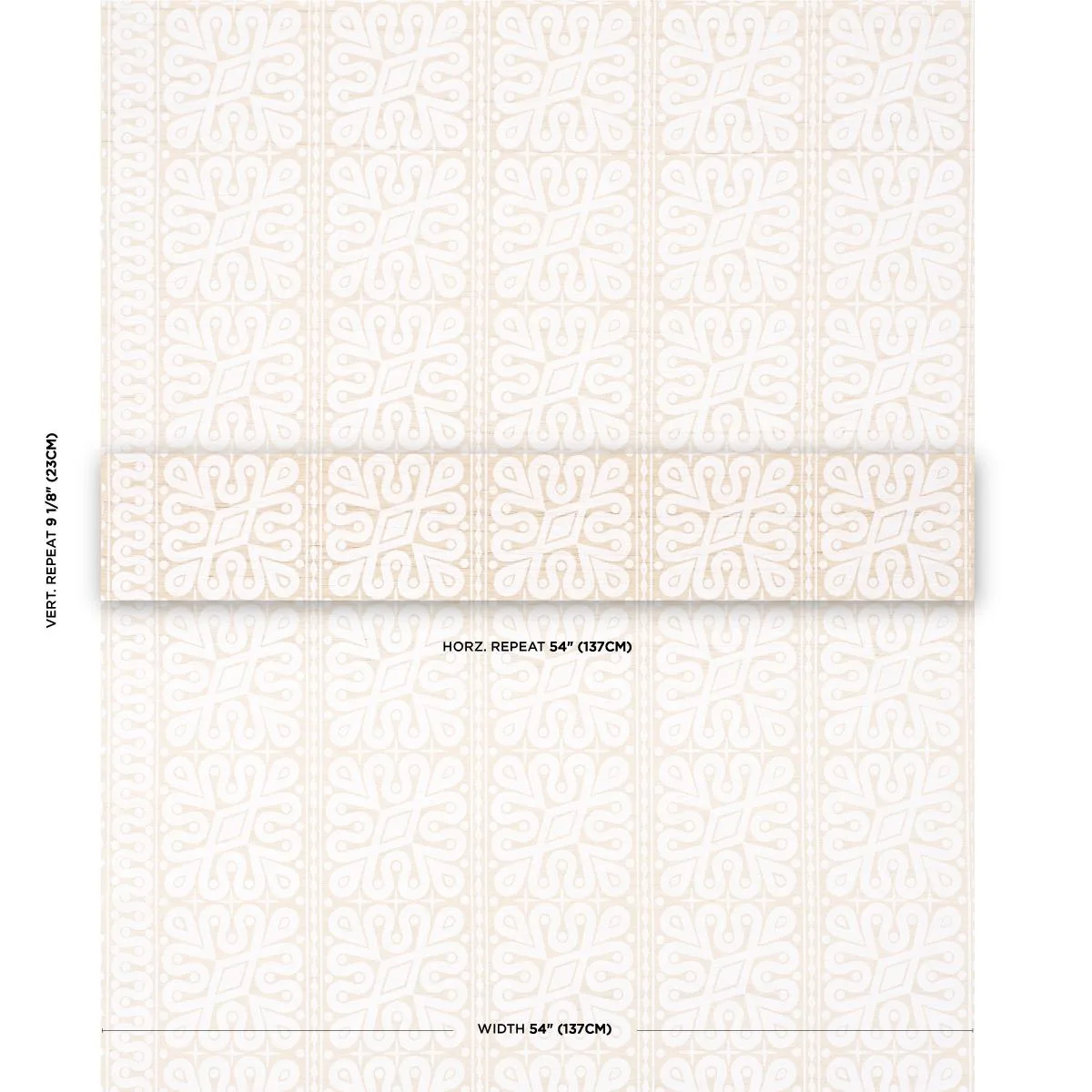 Schumacher 181471 Borneo Silk White fabric swatch