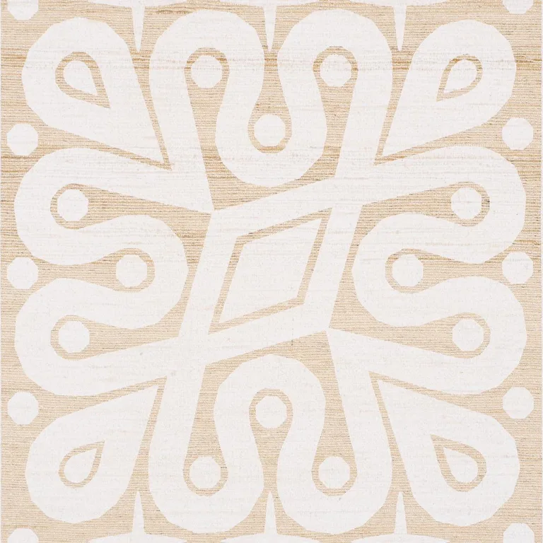 Schumacher 181471 Borneo Silk White fabric swatch