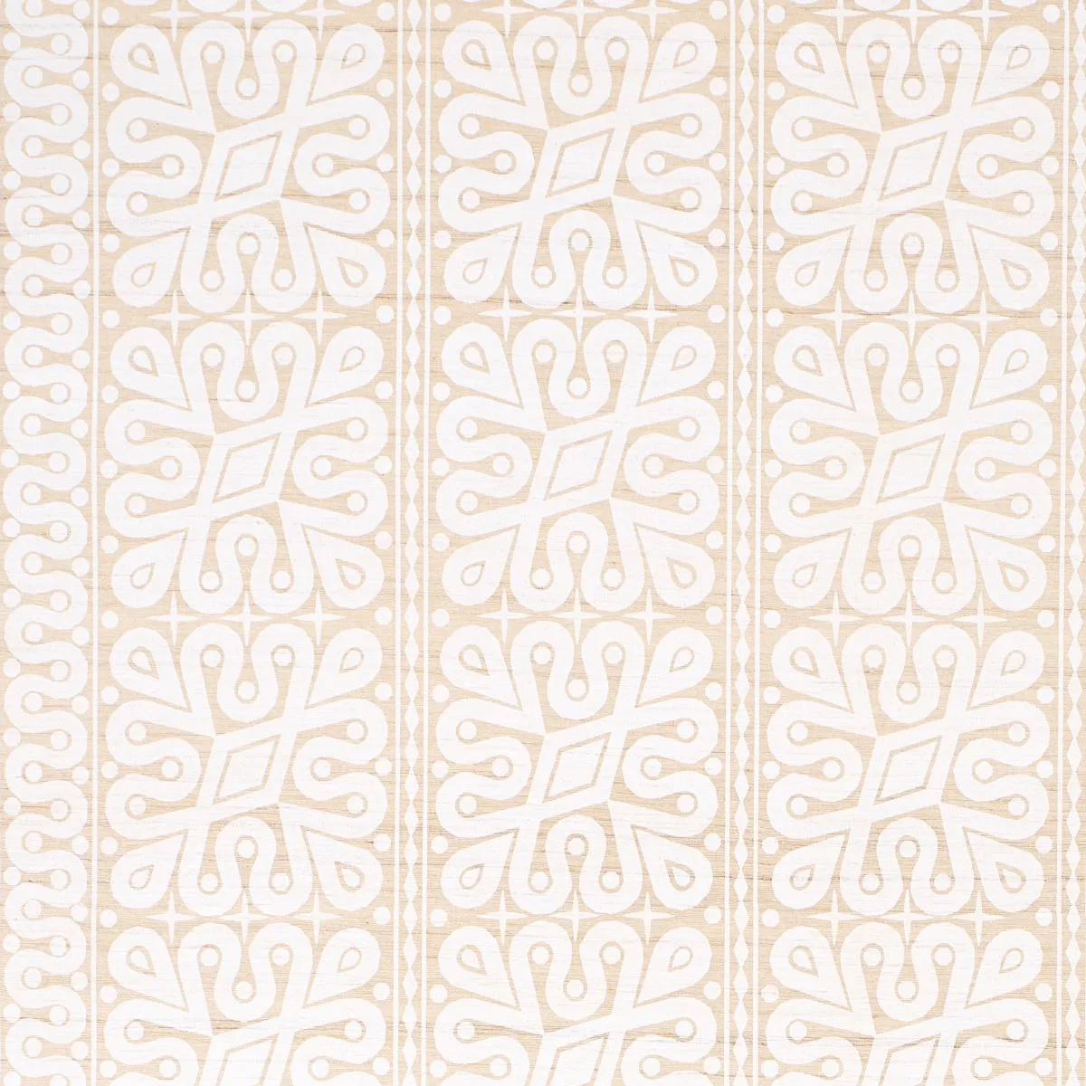 Schumacher 181471 Borneo Silk White fabric swatch