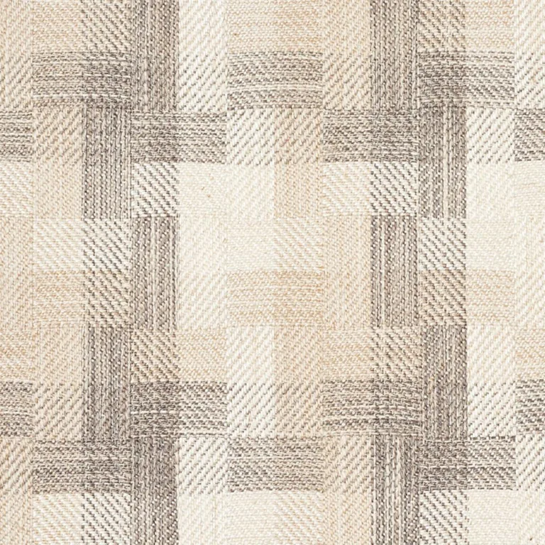 Schumacher 73742 Boro Plaid Natural fabric swatch